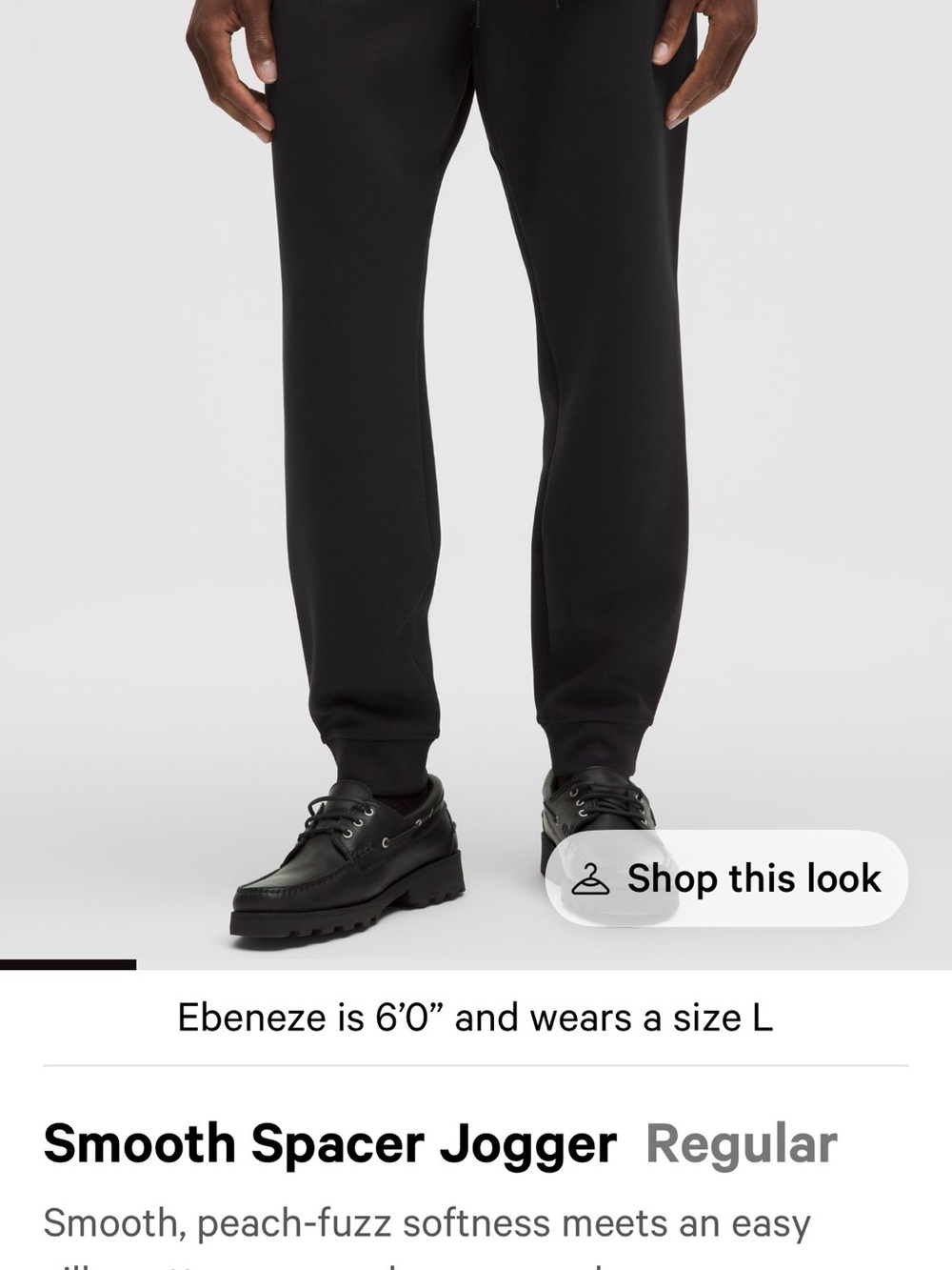 lululemon athletica Black Smooth Spacer Jogger